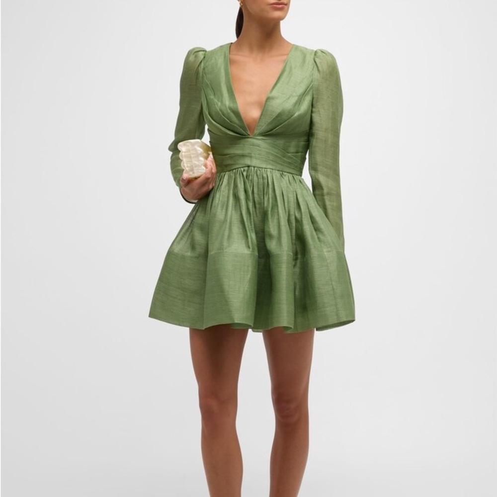 Zimmermann Lyrical silk linen minidress